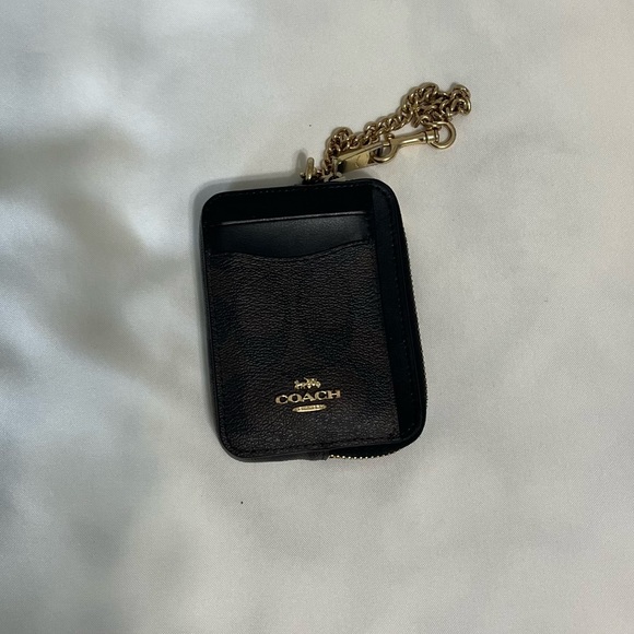 Coach Zip Card Case Signature Canvas - Picture 2 of 3